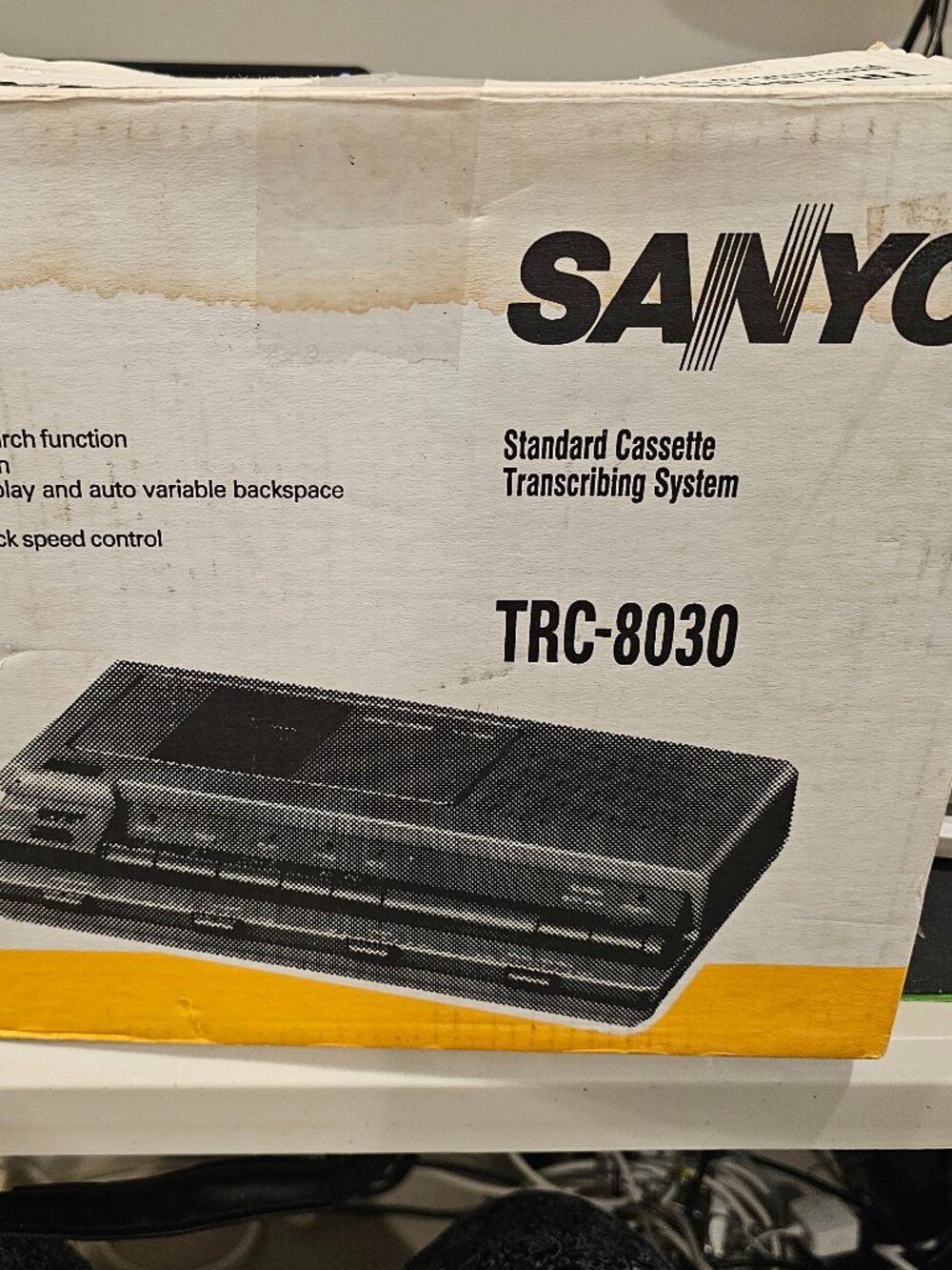 Sanyo TRC-8030 Standard Cassette Transcribing System Long Play - New in Box